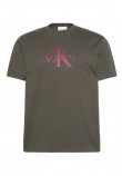 CALVIN KLEIN JEANS HERO MONOLOGO TEE T-SHIRT ΜΠΛΟΥΖΑ ΑΝΔΡΙΚΗ BROWN