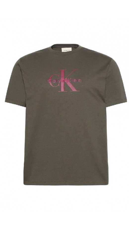 CALVIN KLEIN JEANS HERO MONOLOGO TEE T-SHIRT ΜΠΛΟΥΖΑ ΑΝΔΡΙΚΗ BROWN