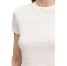 TOMMY JEANS SLIM CRP GMD TONAL FLAG EXT T-SHIRT ΜΠΛΟΥΖΑ ΓΥΝΑΙΚΕΙΑ WHITE