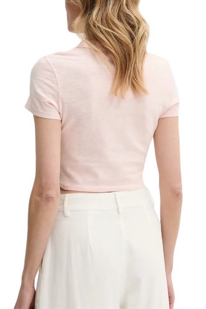 TOMMY JEANS SLIM CRP GMD TONAL FLAG EXT T-SHIRT ΜΠΛΟΥΖΑ ΓΥΝΑΙΚΕΙΑ PINK