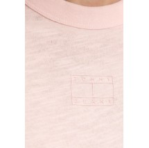 TOMMY JEANS SLIM CRP GMD TONAL FLAG EXT T-SHIRT ΜΠΛΟΥΖΑ ΓΥΝΑΙΚΕΙΑ PINK