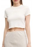 TOMMY JEANS SLIM CRP GMD TONAL FLAG EXT T-SHIRT ΜΠΛΟΥΖΑ ΓΥΝΑΙΚΕΙΑ WHITE