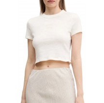 TOMMY JEANS SLIM CRP GMD TONAL FLAG EXT T-SHIRT ΜΠΛΟΥΖΑ ΓΥΝΑΙΚΕΙΑ WHITE
