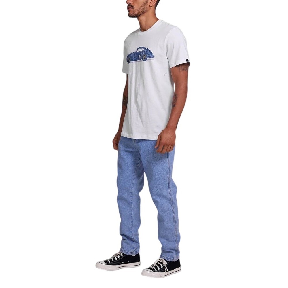 DEUS 356 PORSCHE TEE DMP251209A T-SHIRT ΜΠΛΟΥΖΑ ΑΝΔΡΙΚΗ WHITE