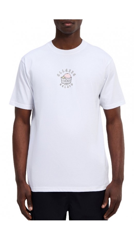 ELLESSE TEES SHORTS STRADONE TEE T-SHIRT ΜΠΛΟΥΖΑ ΑΝΔΡΙΚΗ WHITE