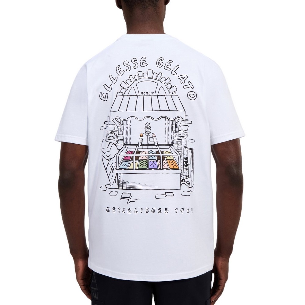 ELLESSE TEES SHORTS STRADONE TEE T-SHIRT ΜΠΛΟΥΖΑ ΑΝΔΡΙΚΗ WHITE