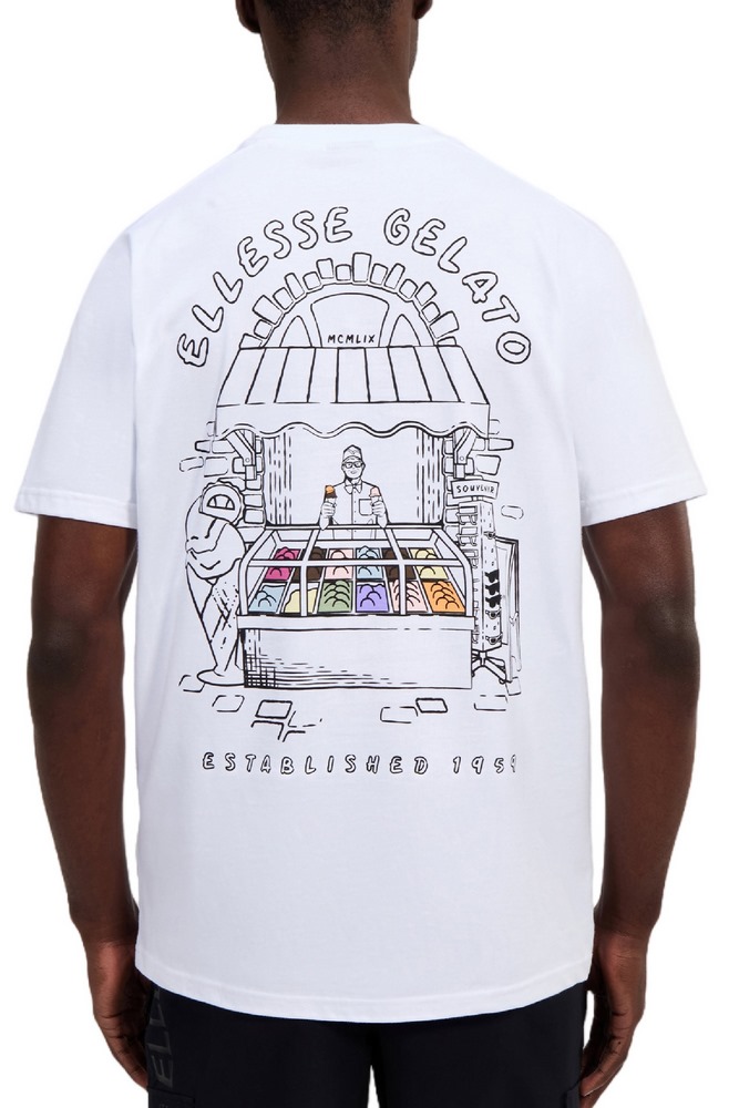 ELLESSE TEES SHORTS STRADONE TEE T-SHIRT ΜΠΛΟΥΖΑ ΑΝΔΡΙΚΗ WHITE