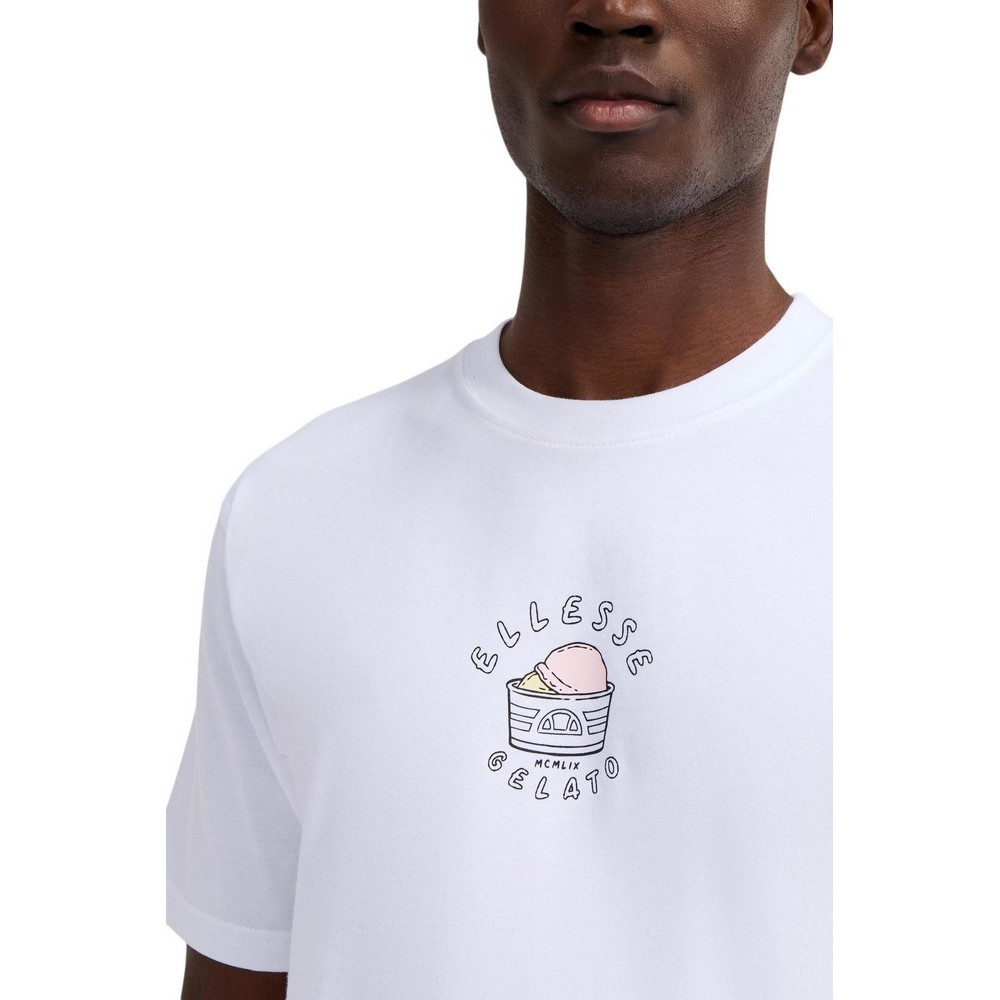 ELLESSE TEES SHORTS STRADONE TEE T-SHIRT ΜΠΛΟΥΖΑ ΑΝΔΡΙΚΗ WHITE
