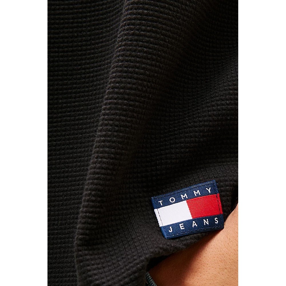 TOMMY JEANS REG WAFFLE TEE T-SHIRT ΜΠΛΟΥΖΑ ΑΝΔΡΙΚΗ BLACK