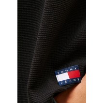 TOMMY JEANS REG WAFFLE TEE T-SHIRT ΜΠΛΟΥΖΑ ΑΝΔΡΙΚΗ BLACK