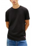 TOMMY JEANS REG WAFFLE TEE T-SHIRT ΜΠΛΟΥΖΑ ΑΝΔΡΙΚΗ BLACK