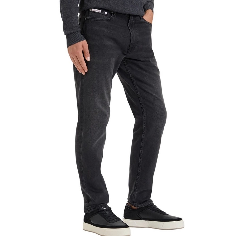 CALVIN KLEIN JEANS CLASSIC TAPER AVERY BLACK STONE ΤΖΙΝ ΠΑΝΤΕΛΟΝΙ ΑΝΔΡΙΚΟ BLACK DENIM