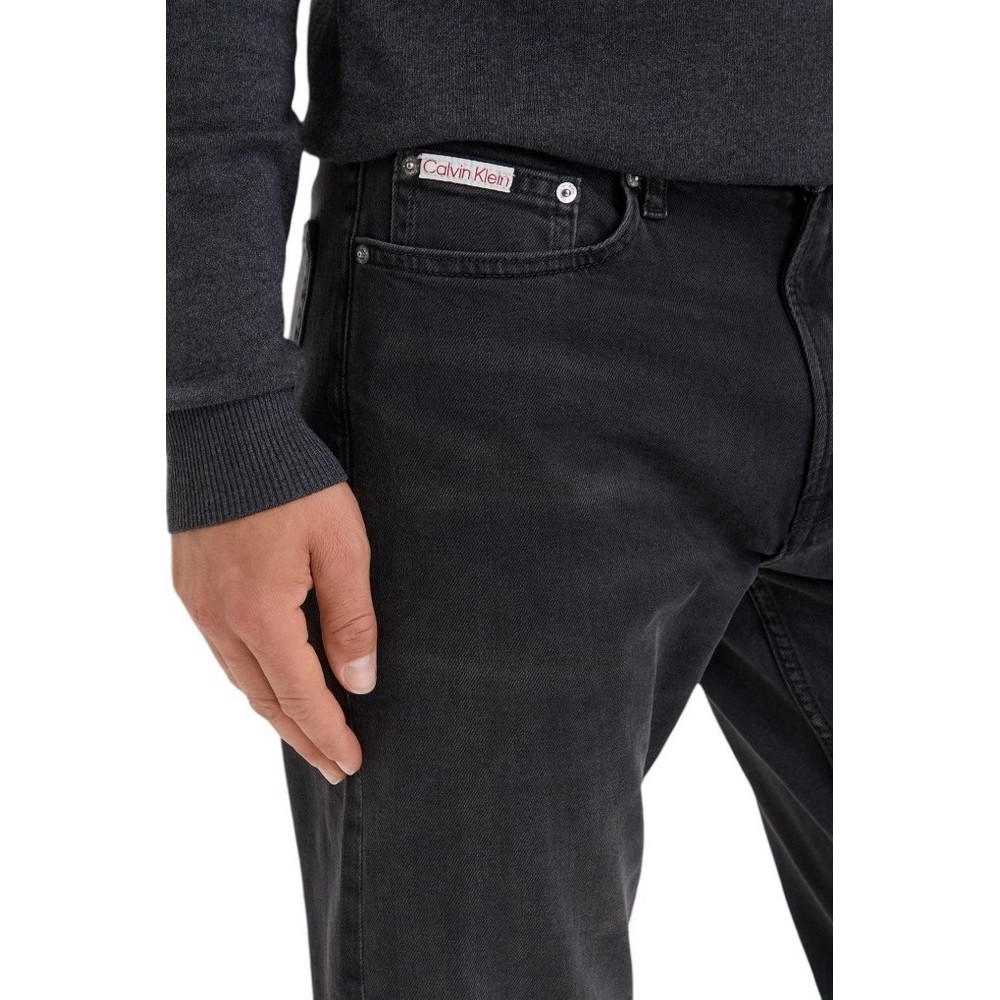 CALVIN KLEIN JEANS CLASSIC TAPER AVERY BLACK STONE ΤΖΙΝ ΠΑΝΤΕΛΟΝΙ ΑΝΔΡΙΚΟ BLACK DENIM