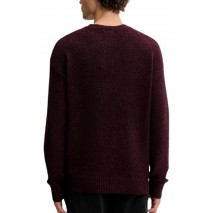 GUESS JEANS GJ LS CN BOUCLE SWTR ΠΛΕΚΤΗ ΜΠΛΟΥΖΑ ΑΝΔΡΙΚΗ BORDEAUX