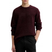 GUESS JEANS GJ LS CN BOUCLE SWTR ΠΛΕΚΤΗ ΜΠΛΟΥΖΑ ΑΝΔΡΙΚΗ BORDEAUX