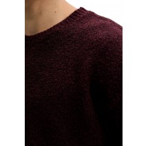 GUESS JEANS GJ LS CN BOUCLE SWTR ΠΛΕΚΤΗ ΜΠΛΟΥΖΑ ΑΝΔΡΙΚΗ BORDEAUX