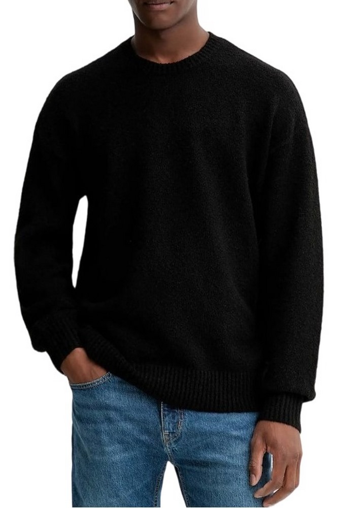 GUESS JEANS GJ LS CN BOUCLE SWTR ΠΛΕΚΤΗ ΜΠΛΟΥΖΑ ΑΝΔΡΙΚΗ BLACK