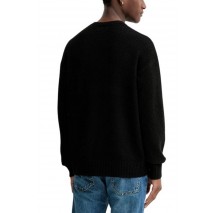 GUESS JEANS GJ LS CN BOUCLE SWTR ΠΛΕΚΤΗ ΜΠΛΟΥΖΑ ΑΝΔΡΙΚΗ BLACK