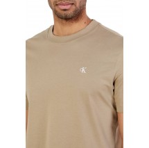 CALVIN KLEIN JEANS SERIF FONT GRAPHIC TEE T-SHIRT ΜΠΛΟΥΖΑ ΑΝΔΡΙΚΗ BEIGE