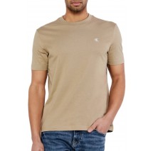 CALVIN KLEIN JEANS SERIF FONT GRAPHIC TEE T-SHIRT ΜΠΛΟΥΖΑ ΑΝΔΡΙΚΗ BEIGE