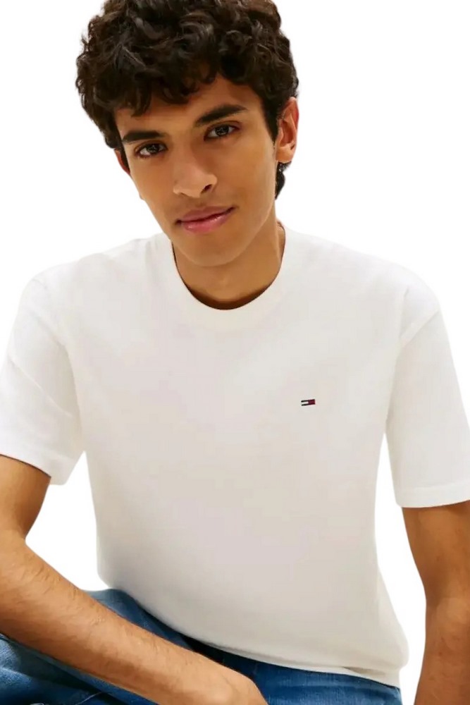 TOMMY JEANS RLX SFLAG T-SHIRT ΜΠΛΟΥΖΑ ΑΝΔΡΙΚΗ ECRU