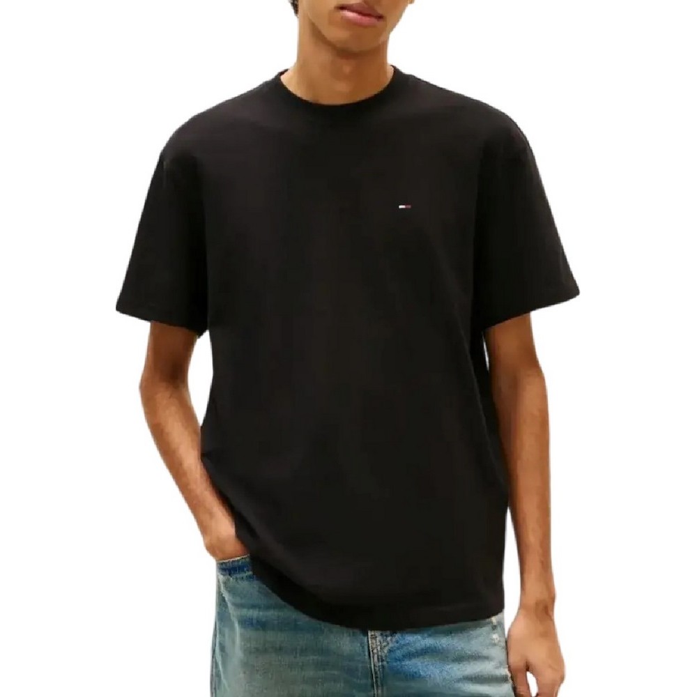TOMMY JEANS RLX SFLAG T-SHIRT ΜΠΛΟΥΖΑ ΑΝΔΡΙΚΗ BLACK