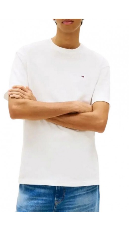 TOMMY JEANS RLX SFLAG T-SHIRT ΜΠΛΟΥΖΑ ΑΝΔΡΙΚΗ ECRU