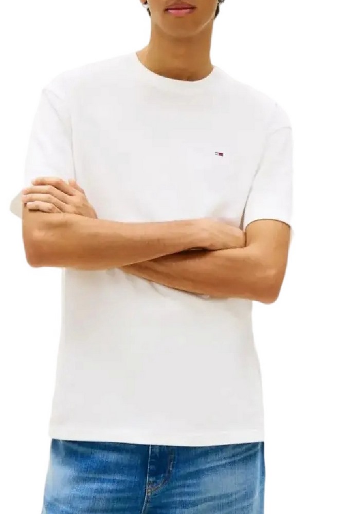 TOMMY JEANS RLX SFLAG T-SHIRT ΜΠΛΟΥΖΑ ΑΝΔΡΙΚΗ ECRU