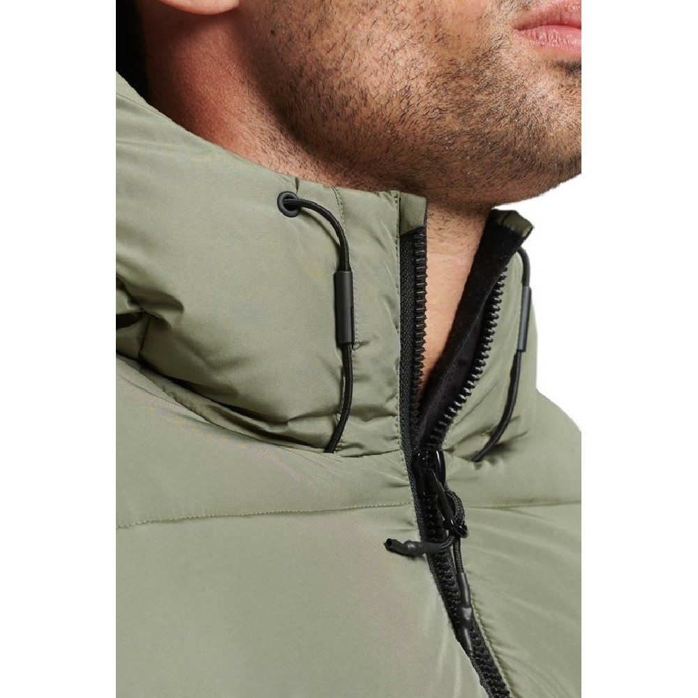 SUPERDRY HOODED SPORTS JACKET ΜΠΟΥΦΑΝ ΑΝΔΡΙΚΟ OLIVE