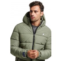 SUPERDRY HOODED SPORTS JACKET ΜΠΟΥΦΑΝ ΑΝΔΡΙΚΟ OLIVE