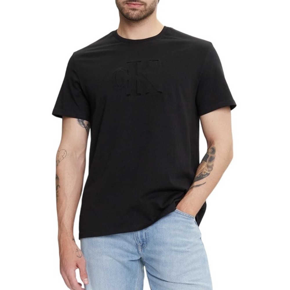 CALVIN KLEIN JEANS DBSS MN GR T-SHIRT ΜΠΛΟΥΖΑ ΑΝΔΡΙΚΗ BLACK