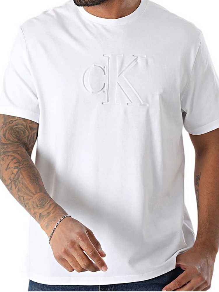 CALVIN KLEIN JEANS DBSS MN GR T-SHIRT ΜΠΛΟΥΖΑ ΑΝΔΡΙΚΗ BRIGHT WHITE