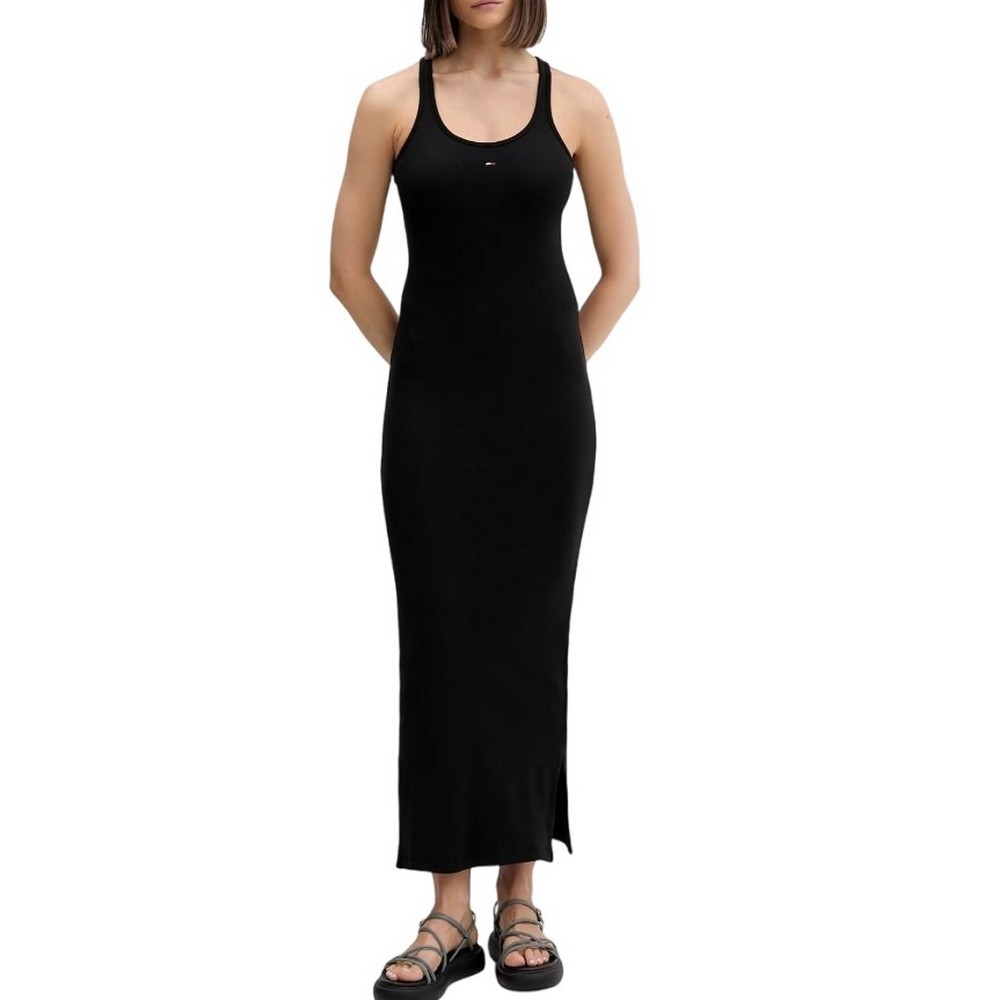 TOMMY JEANS RACER BACK TANK MAXI DRESS ΦΟΡΕΜΑ ΓΥΝΑΙΚΕΙΟ BLACK