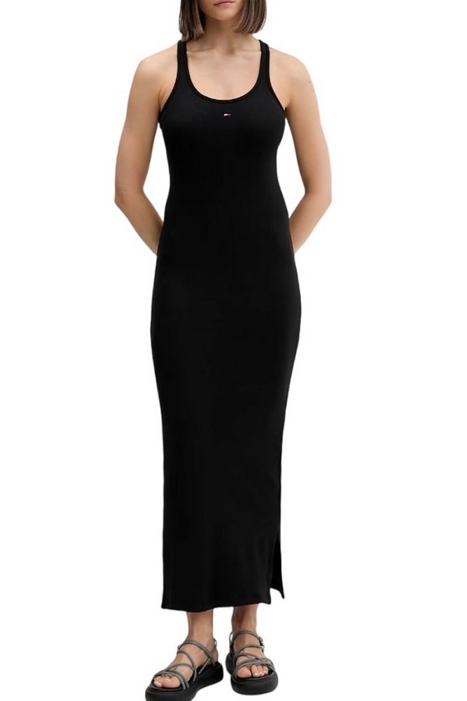 TOMMY JEANS RACER BACK TANK MAXI DRESS ΦΟΡΕΜΑ ΓΥΝΑΙΚΕΙΟ BLACK