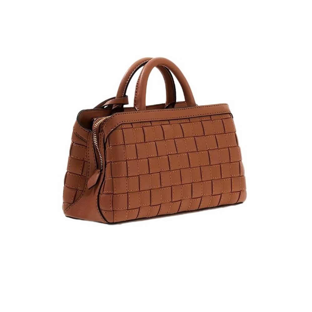 GUESS SANDY SML GIRLFRIEND SATCHEL ΤΣΑΝΤΑ ΓΥΝΑΙΚΕΙΑ CARAMEL