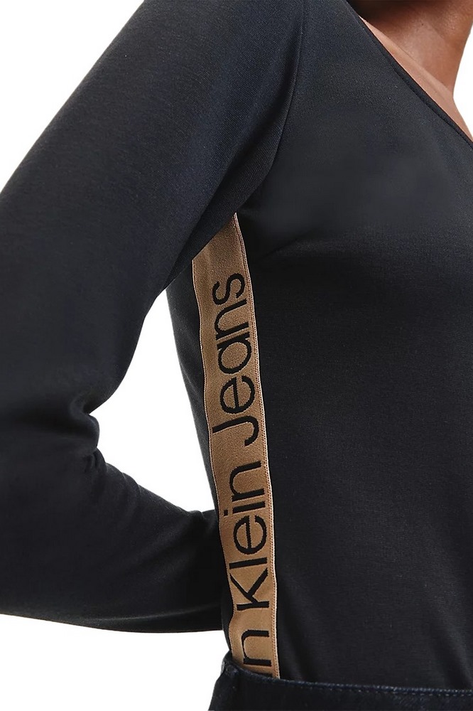 CALVIN KLEIN JEANS LOGO TAPE MILANO BODY ΚΟΡΜΑΚΙ ΓΥΝΑΙΚΕΙΟ BLACK