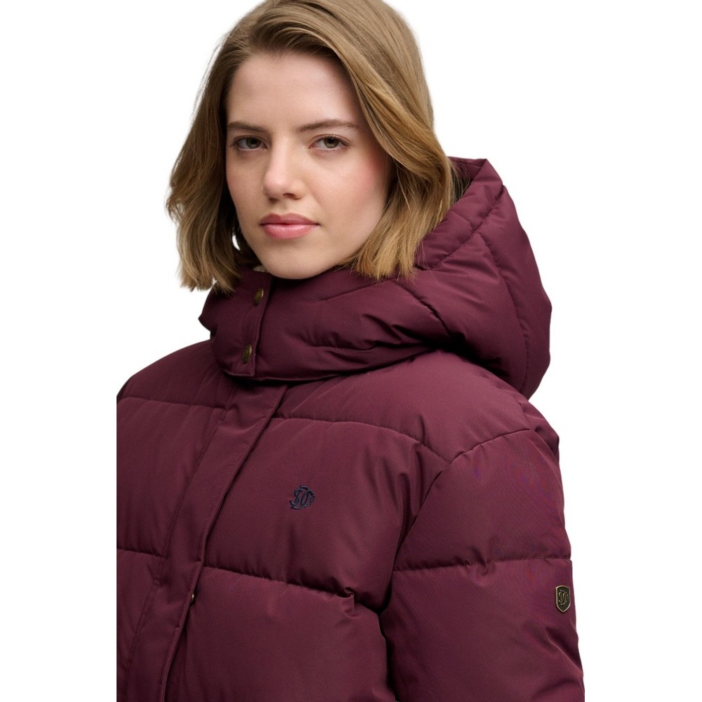 SUPERDRY PREMIUM HOOD PUFFER JKT ΜΠΟΥΦΑΝ ΓΥΝΑΙΚΕΙΟ BORDEAUX