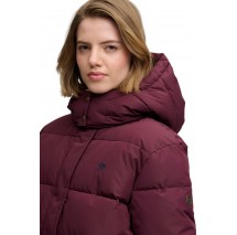SUPERDRY PREMIUM HOOD PUFFER JKT ΜΠΟΥΦΑΝ ΓΥΝΑΙΚΕΙΟ BORDEAUX