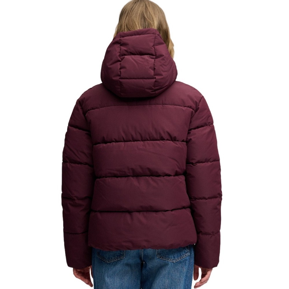 SUPERDRY PREMIUM HOOD PUFFER JKT ΜΠΟΥΦΑΝ ΓΥΝΑΙΚΕΙΟ BORDEAUX