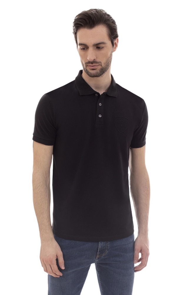 AUTOMOBILI LABMORGHI POLO T-SHIRT ΜΠΛΟΥΖΑ ΑΝΔΡΙΚΗ BLACK