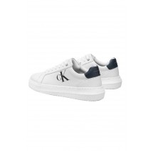 CALVIN KLEIN JEANS CUPSOLE LOW LTH ΠΑΠΟΥΤΣΙΑ ΑΝΔΡΙΚΑ WHITE