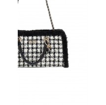 GUESS CRISTI SHOULDER SATCHEL ΤΣΑΝΤΑ ΓΥΝΑΙΚΕΙΑ BLACK/WHITE