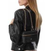 TOMMY HILFIGER ICON CHAIN VANITY BAG MONO ΤΣΑΝΤΑ ΓΥΝΑΙΚΕΙΑ BLACK