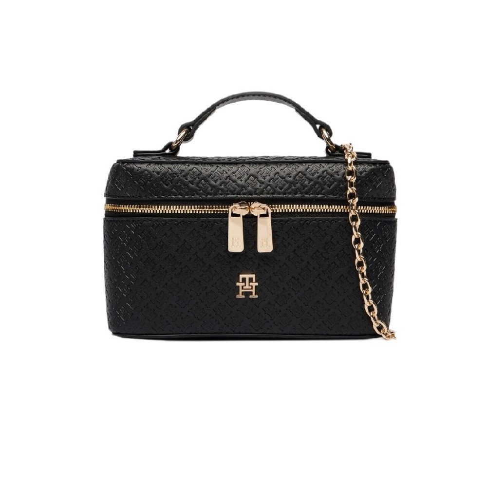 TOMMY HILFIGER ICON CHAIN VANITY BAG MONO ΤΣΑΝΤΑ ΓΥΝΑΙΚΕΙΑ BLACK