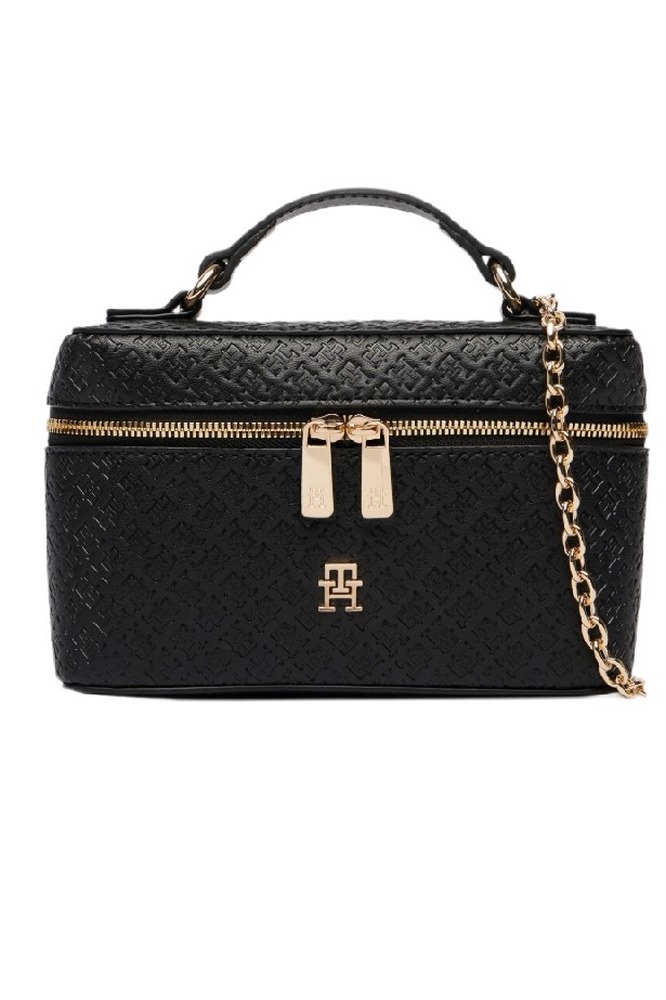 TOMMY HILFIGER ICON CHAIN VANITY BAG MONO ΤΣΑΝΤΑ ΓΥΝΑΙΚΕΙΑ BLACK