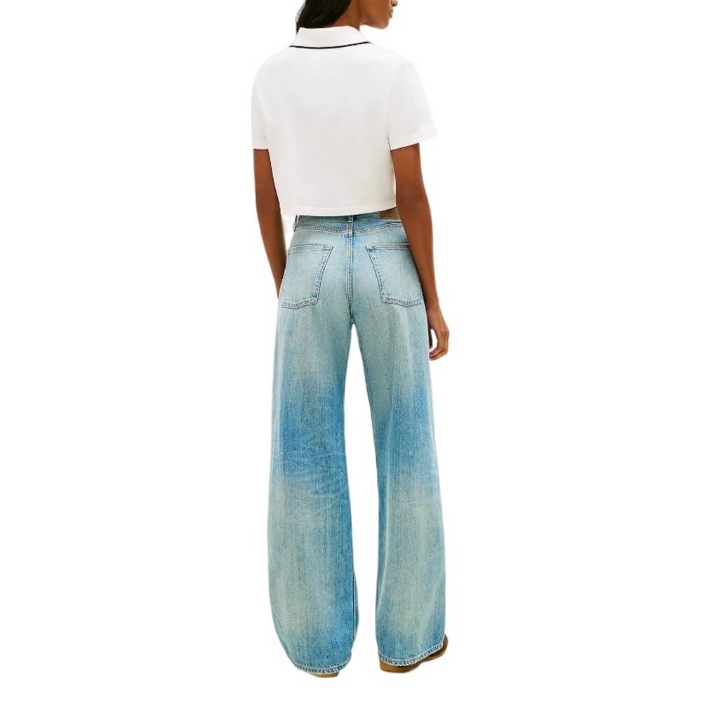 TOMMY JEANS CRP BADGE SS POLO T-SHIRT ΜΠΛΟΥΖΑ ΓΥΝΑΙΚΕΙΑ ECRU