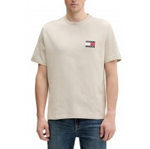 TOMMY JEANS TJM 90S PEAKS BACKPRINT TEE T-SHIRT ΜΠΛΟΥΖΑ ΑΝΔΡΙΚΗ BEIGE