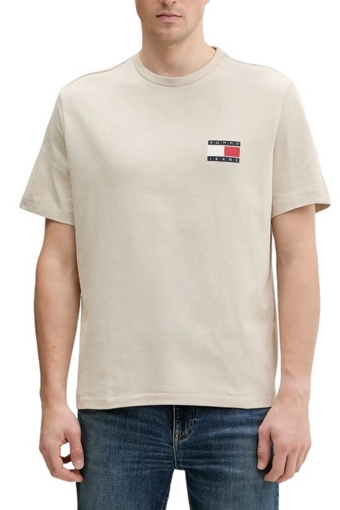TOMMY JEANS TJM 90S PEAKS BACKPRINT TEE T-SHIRT ΜΠΛΟΥΖΑ ΑΝΔΡΙΚΗ BEIGE