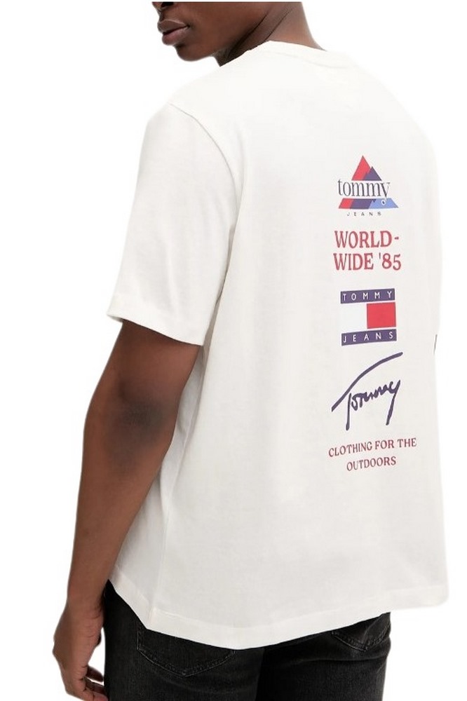 TOMMY JEANS TJM 90S PEAKS BACKPRINT TEE T-SHIRT ΜΠΛΟΥΖΑ ΑΝΔΡΙΚΗ OFF WHITE