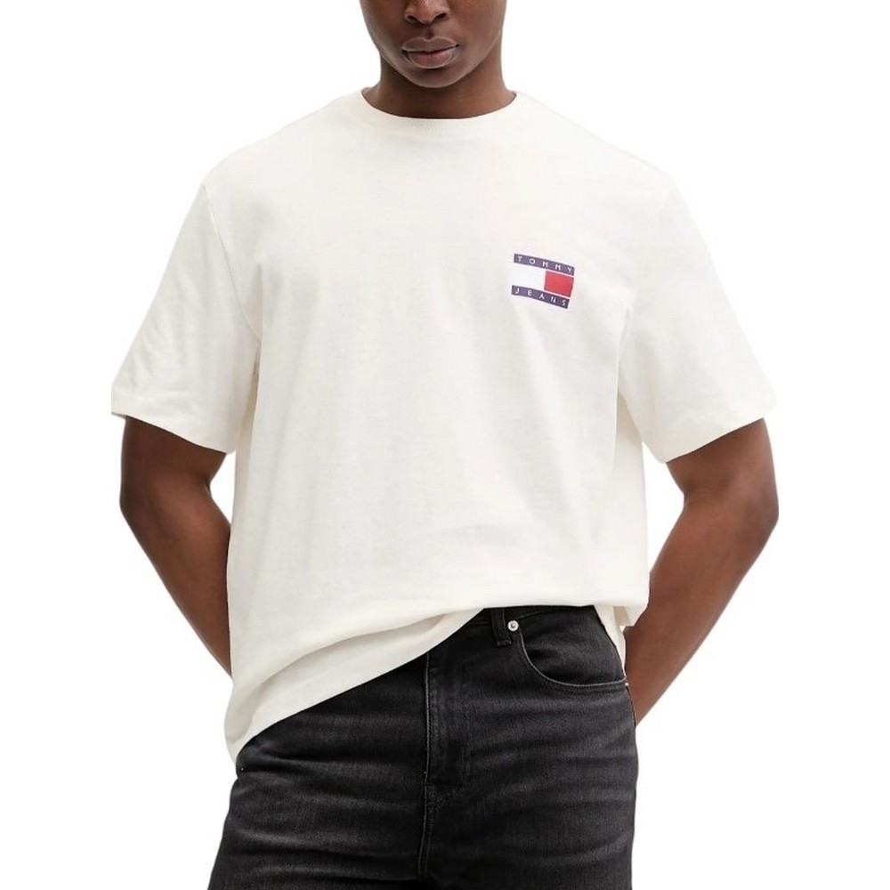 TOMMY JEANS TJM 90S PEAKS BACKPRINT TEE T-SHIRT ΜΠΛΟΥΖΑ ΑΝΔΡΙΚΗ OFF WHITE